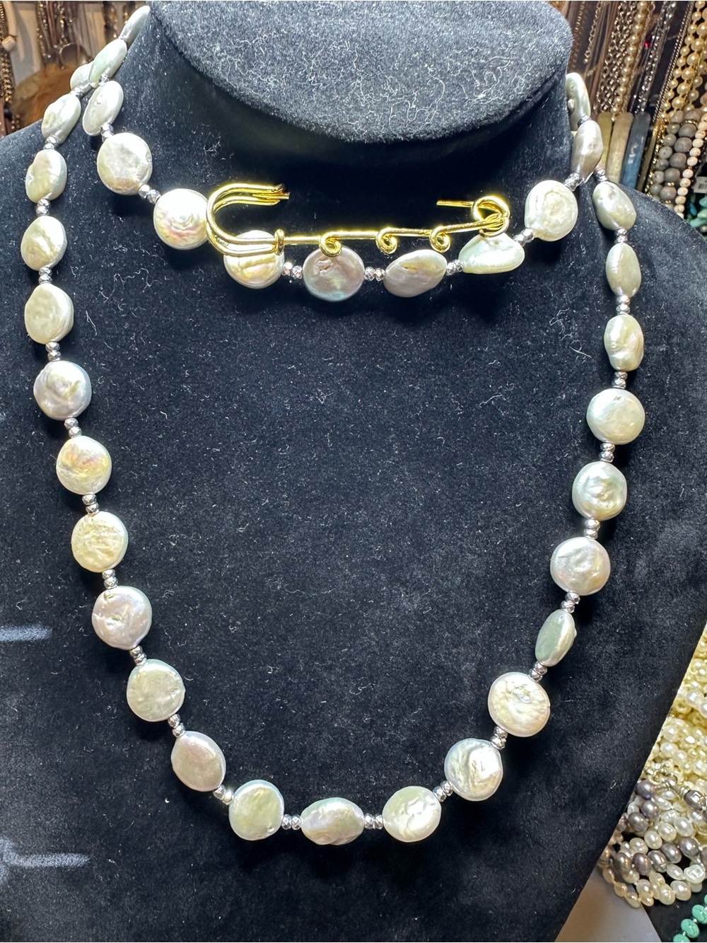 Lucas Lameth LUC 925 Sterling Silver Cultured Pearl Necklace